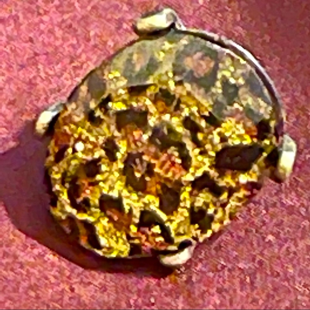 Statement Leopard Stone Egg Shaped Ring
